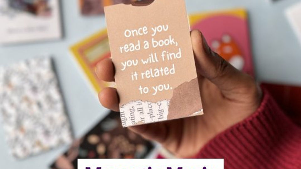 Cute magnetic bookmarks for books, planners, and journals